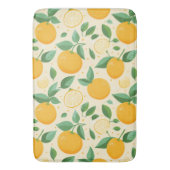 Tapis De Bain Citrus citron jaune motif de fruits tropicaux (devant Vertical)