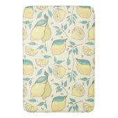 Tapis De Bain Citrus de citron moderne jaune d'été Personnalisé (devant Vertical)
