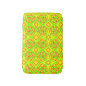 Tapis De Bain Citrus vert orange jaune ombre abstrait Conception (Devant (Vertical))