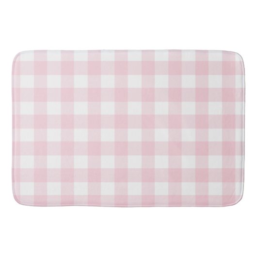 Tapis De Bain Clair Rose En vichy Buffle Chèque Plaid (Devant)