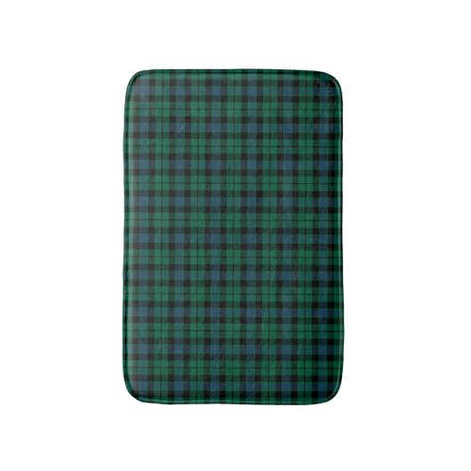 Tapis De Bain Clan MacKay Tartan écossais bleu et vert (Devant (Vertical))