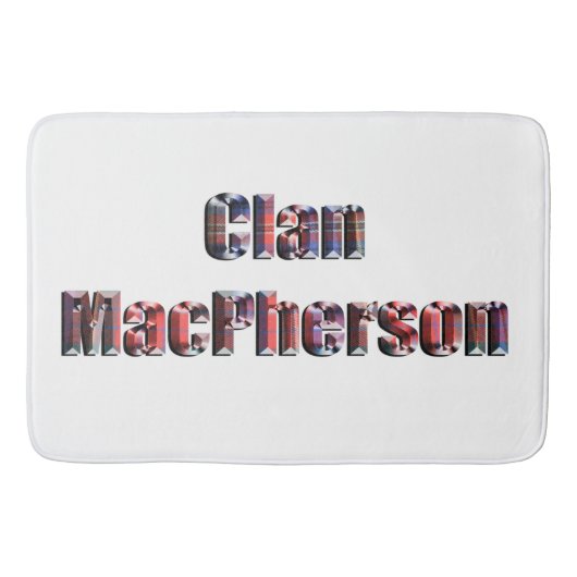 Tapis De Bain Clan Macpherson Tartan Nom, Mousse de mémoire (Devant)