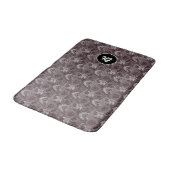 TAPIS DE BAIN CLASSE MODERNE MONOGRAMME NOIR ET BLANC (Angle)
