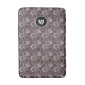 TAPIS DE BAIN CLASSE MODERNE MONOGRAMME NOIR ET BLANC (Devant (Vertical))