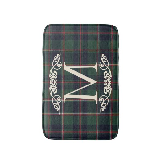Tapis De Bain Classic Dark Blue Red Green Plaid Pattern (Devant (Vertical))