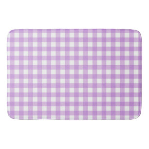 Tapis De Bain Classic En vichy Vérifier Plaid Motif Lilac