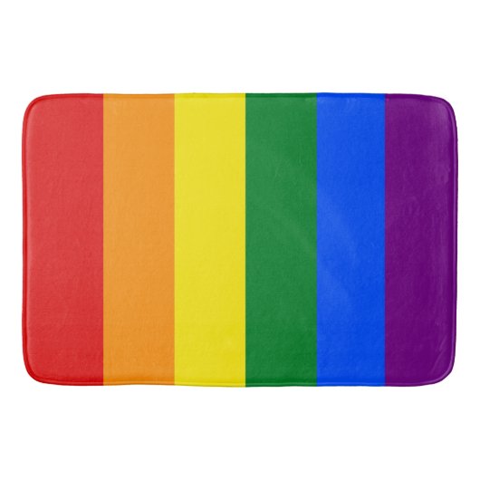 Tapis De Bain Classic LGBTQ Rainbow Pride drapeau (Devant)