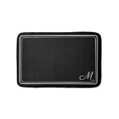 Tapis De Bain Classic Monogrammed Black and White Hotel Chic (Devant)