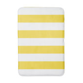 Tapis De Bain Classic Wide Stripes, citron jaune et blanc (Devant (Vertical))