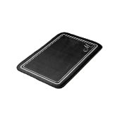 Tapis De Bain Classique Monogrammé Tendance Noir & Blanc (Angle)