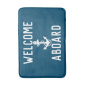 Tapis De Bain classique WELCOME ABOUR typographie | (Devant (Vertical))