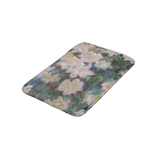 Tapis De Bain Claude Monet - Clematis blanc (Angle)