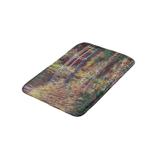 Tapis De Bain Claude Monet - Eau Lily étang, Harmonie rose (Angle)