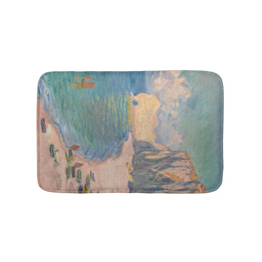 Tapis De Bain Claude Monet - Etretat : Plage et Falaise d'Amont (Devant)