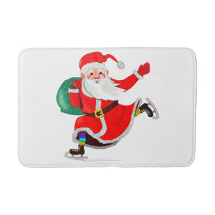 Tapis De Bain Claus de Noël Mat de bain cadeau - personnalisable