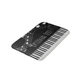 Tapis De Bain Clavier de piano et notes musicales (Angle)