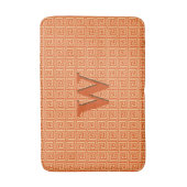 Tapis De Bain Clé grecque, mandarine orange (Devant (Vertical))