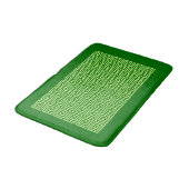 Tapis De Bain Clé grecque Motif, Emerald Green et Lime (Angle)