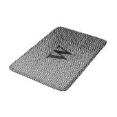 Tapis De Bain Clé grecque, noir et blanc (Angle)