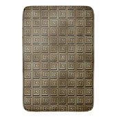 Tapis De Bain Clé grecque noire et or Motif (devant Vertical)