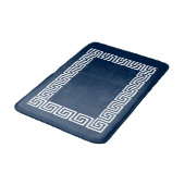 Tapis De Bain Clé grecque prépa – Navy & Blanc (Angle)
