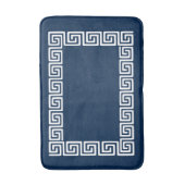 Tapis De Bain Clé grecque prépa – Navy & Blanc (Devant (Vertical))