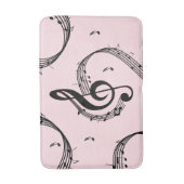 Tapis De Bain Climacic G Clef Music Rose (Devant (Vertical))