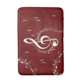 Tapis De Bain Climacic G Clef Music Rouge (Devant (Vertical))