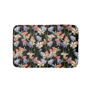 Tapis De Bain Cloches de Campion à échelle : aquarelle Florale