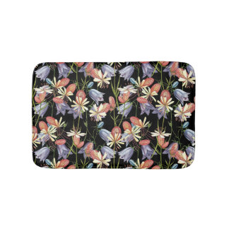 Tapis De Bain Cloches de Campion à échelle : aquarelle Florale