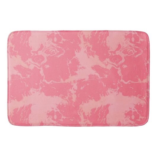 Tapis De Bain Cloud marbré rose abstrait (Devant)