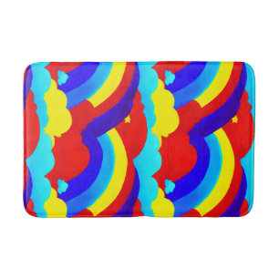 Tapis De Bain Clouds arc-en-ciel colorés Enfants Motif