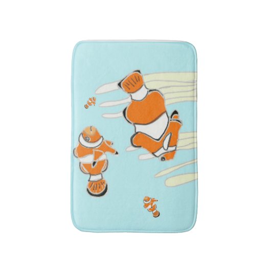 Tapis De Bain Clown Fish Bath Mat version 2 (Devant (Vertical))