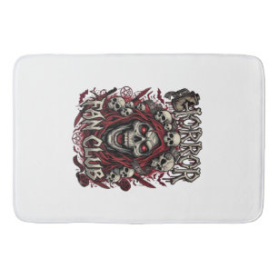 Tapis De Bain Club de fans d'horreur Halloween Crâne hurlant Cap