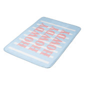 Tapis De Bain Coastal Cowgirl Blue Stripes Howdy (Angle)