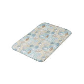 Tapis De Bain Coastère Beach Seashells Motif Aqua Blue Sand (Angle)