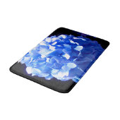 Tapis De Bain Cobalt bleu floral élégant bleu hydrangées (Angle)
