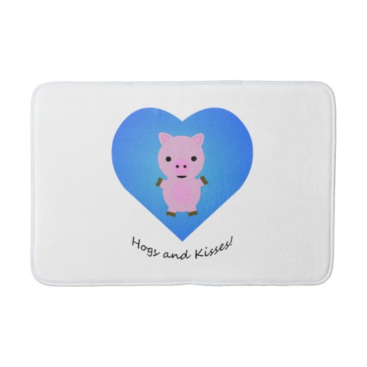Tapis De Bain Cochons et baisers (Devant)