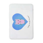 Tapis De Bain Cochons et baisers (Devant (Vertical))