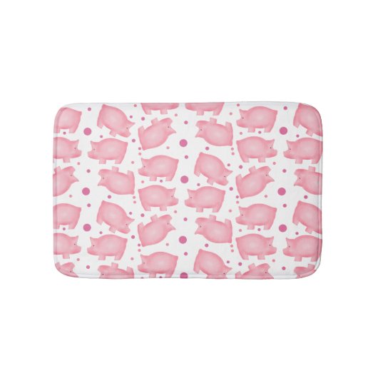 Tapis De Bain Cochons Et Mat Pois (Devant)