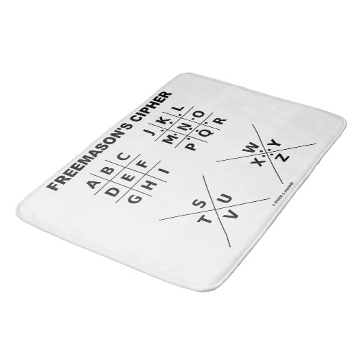 Tapis De Bain Code de cryptographie de chiffrement des ciphères  (Angle)