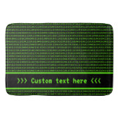 Tapis De Bain Code machine noir & vert - Votre message Homme (Devant)