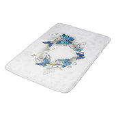 Tapis De Bain Coeur bijoux avec papillons Morpho (Angle)