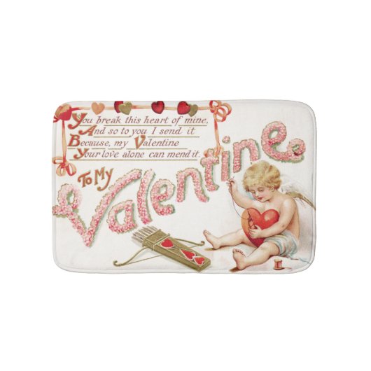 Tapis De Bain Cœur d'Amour Arc Flèche Réparer (Devant)