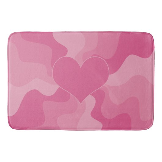 Tapis De Bain Coeur d'amour - rose (Devant)