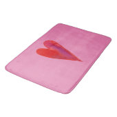 Tapis De Bain Coeur d'aquarelle minimaliste (Angle)