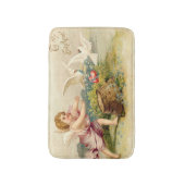 Tapis De Bain Coeur de colombe de l'ange Cherub (Devant (Vertical))