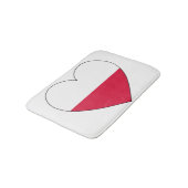 Tapis De Bain Coeur de drapeau de la Pologne (Angle)