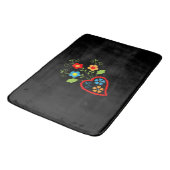 Tapis De Bain Coeur de floraison folklorique portugais (Angle)