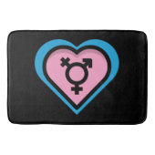 Tapis de bain Cœur de la Fierté Trans (Devant)